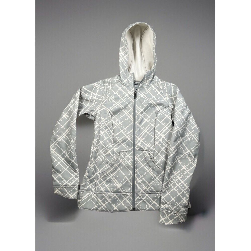 Columbia Jacket Women's S Sweet Slope Soft Shell Fleece Lined Hoodie Gray/White‎